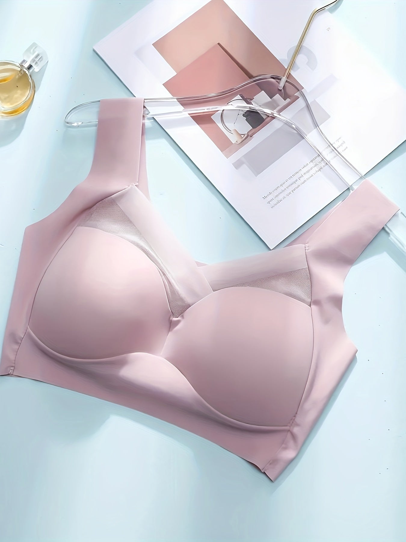 5-Pack Wireless Push-Up Bras - Breathable Mesh Design - Comfortable Everyday Lingerie