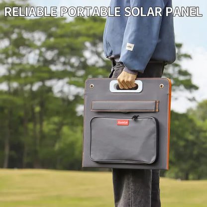 60W 18V Portable Solar Panel;  Flashfish Foldable Solar Charger With 5V USB 18V DC Output Compatible With Portable Generator;  Smartphones;  Tablets And More