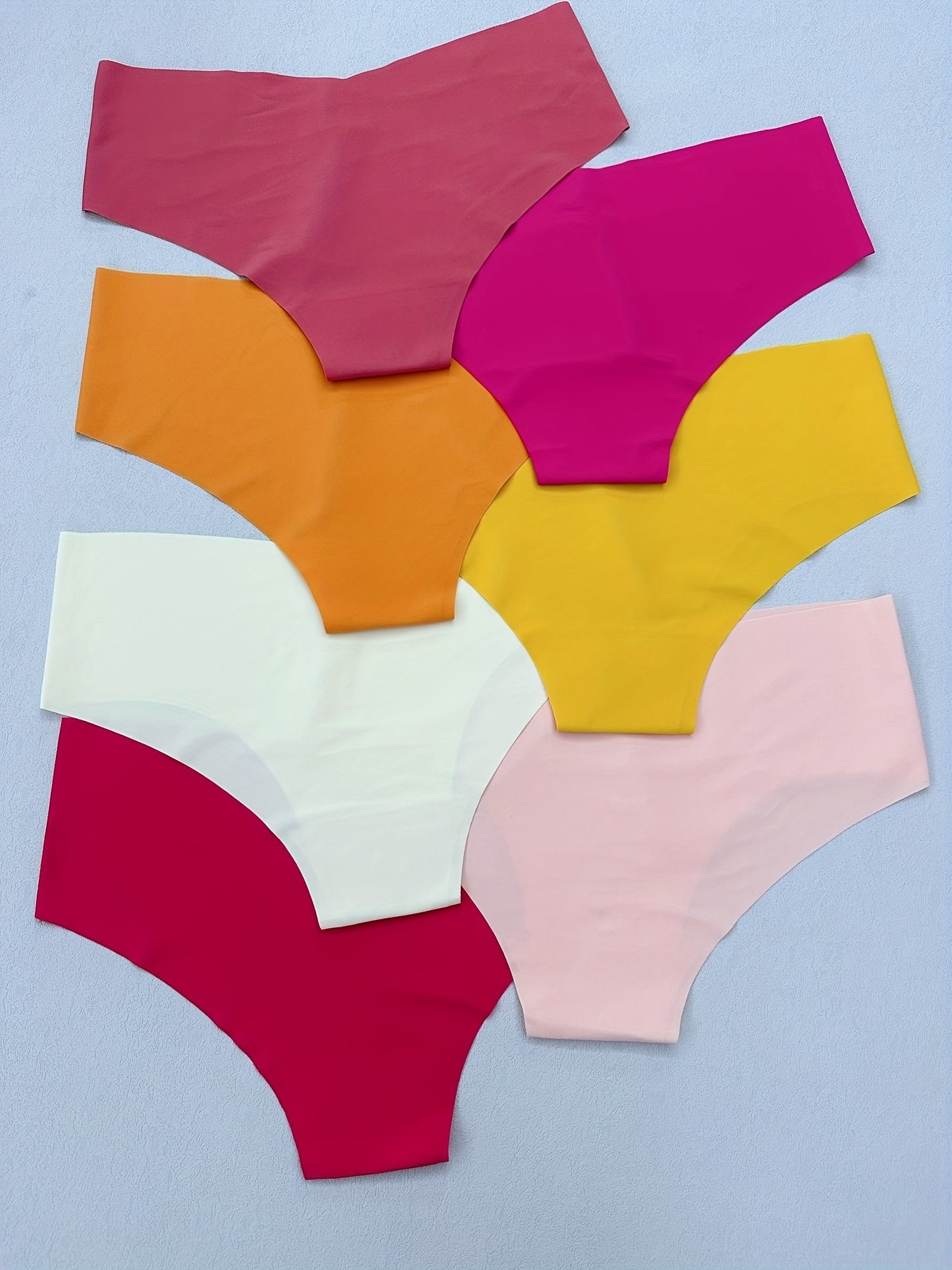 7pcs Seamless Solid Briefs, Comfy & Breathable Stretchy Intimates Panties, Women's Lingerie & Underwear