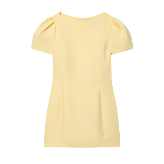 Chic Pleated Mini Dress for Women Casual Dress