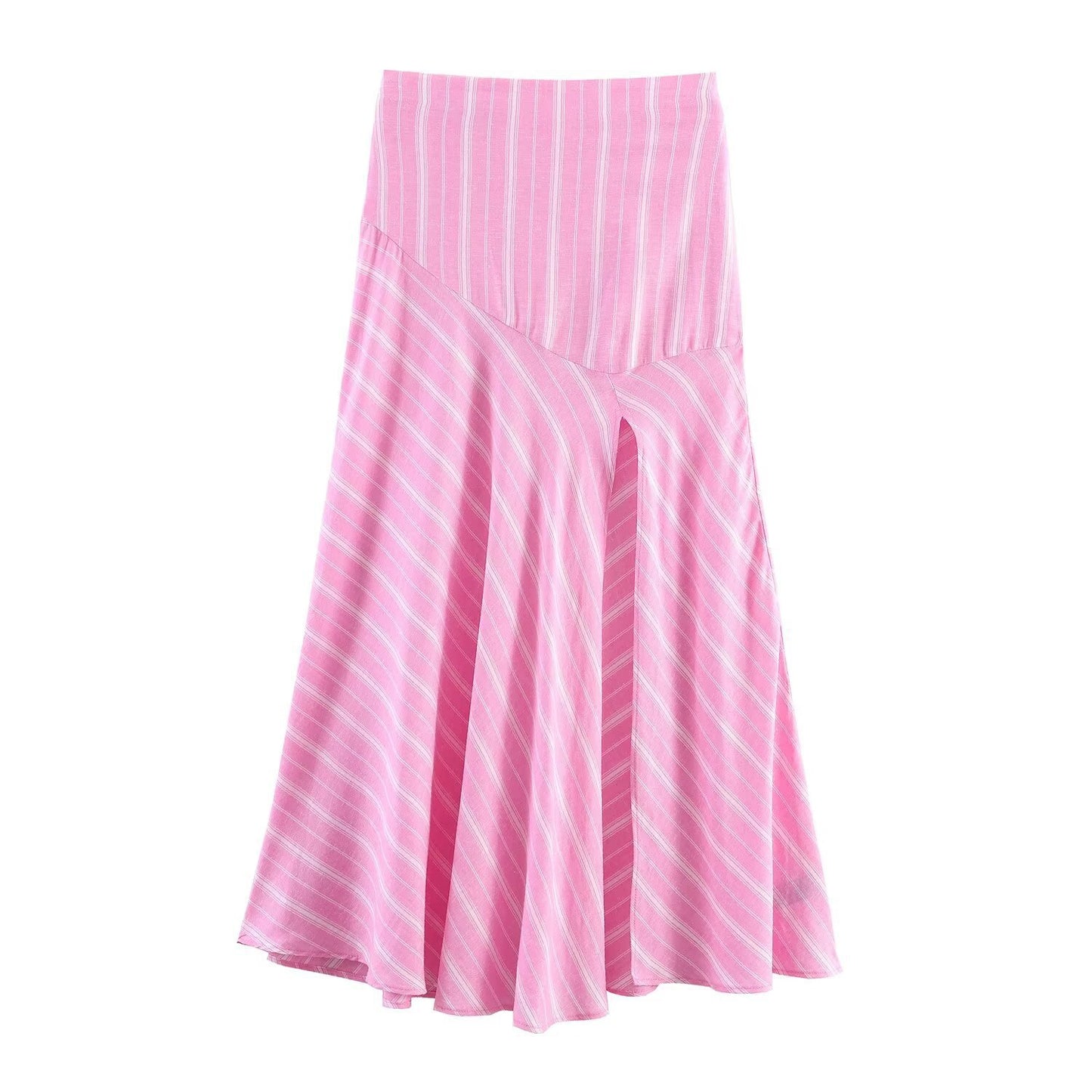 Style Striped Shirt Dress Mid-Length Dress