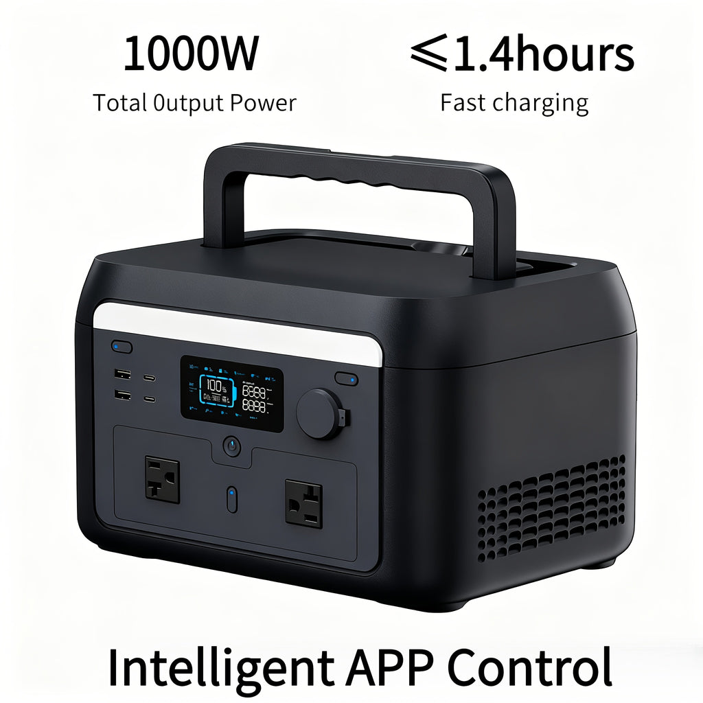 Advanced 3000W/1000W Solar Generator with Smart APP & Frequency Tracking - 1.6Hr Rapid Charge, LiFePO4 Battery for 10-Year Service, 30dB Ultra-Quiet Portable Power