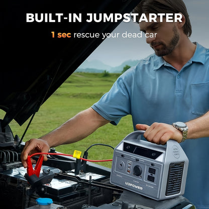 UDPOWER Portable Solar Generator - 1200W, 800W, 400W Options, AC Outlet, 2 DC & 3 USB Ports, Backup Battery for Outdoor Trips, Camping & Emergency, Outdoor Power Station | Modern Power Station | Durable Power Source, Portable