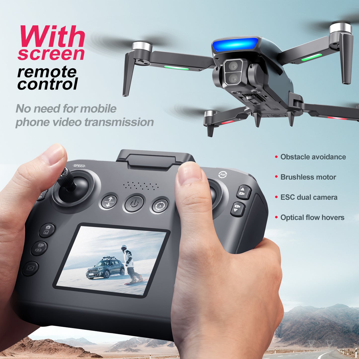 GPS Drone S181 Drone Brushless One-Key Return Intelligent Obstacle Avoidance Quadcopter Remote Control