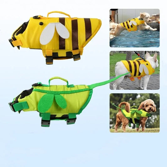 Summer Dog Life Vest Jacket Reflective Pet Clothes Puppy Swimwear Dog Life Jacket Safety Swimming Suit Dog Supplies
