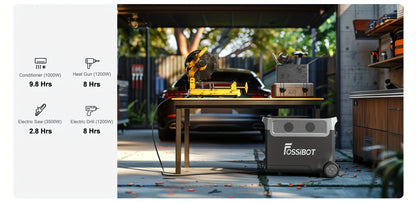 FOSSiBOT F3600 Pro Solar Generator, 3840 Wh LiFePO4 Portable Power Station, 3 X 230 V AC Output 3600 W 7200 W Peak, Storm Generator, Fast Power Storage, Charging, Travel Power Station, Outdoor Road Trips, Christmas, Festival,