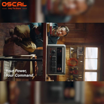 OSCAL PowerMax 1800 Power Station with 2X200W Solar Panel, 400W Solar Panel, 1024Wh Solar Generator, 800W Fast Charging, APP Control Battery Backup for Home, Camping & RVs, Portable Power Station with Solar Panel, Generator f