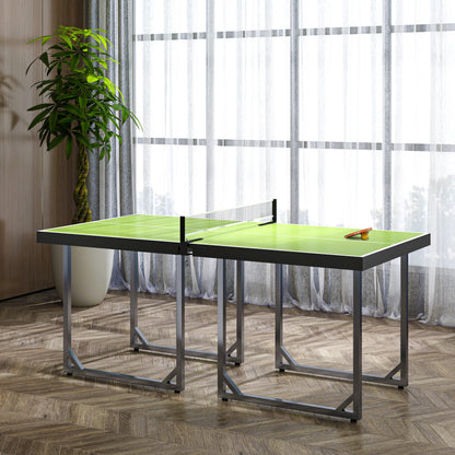6ft Table Tennis Table, Ping Pong Table With Net, Foldable And Portable Ping Pong Set For Indoor Outdoor Use, Easy Assemble, Midsize, Green