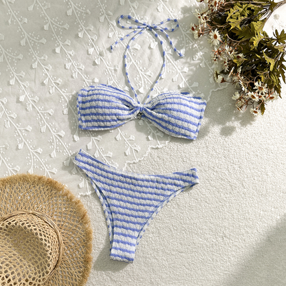 Bikini Split Striped Printed Swimsuit For Women