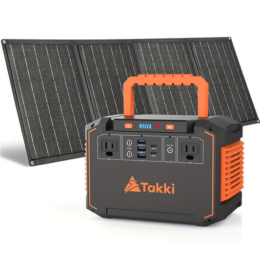 350W/150W Peak Solar Generator Portable Power Station with 40W/30W/21W Solar Panels Included, 240Wh/111Wh/88.8Wh Solar Power Bank AC DC USB Ports for Camping Tents, Emergency Outdoor Home Use, CPAP, Fans, Laptops, Emergency,