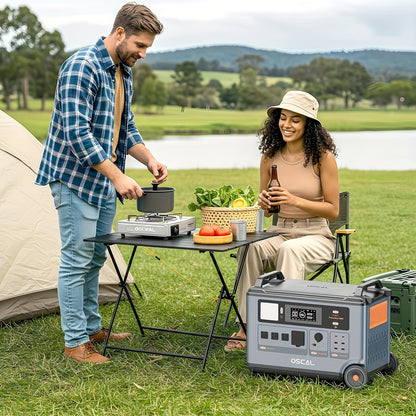 [PowerMax 6000, Solar Generator] OSCAL PowerMax 6000 Series Portable Power Station - 6000W(Surge 7200W) 3600Wh LiFeP04 Solar Generator with 400W Solar Panel, 1.4H Full Charge, 5ms UPS, DC/AC Bi-Directional Inverter for Home U