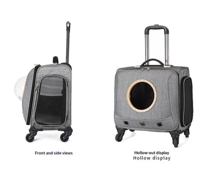Universal-wheel Portable Pet Travel Carrier
