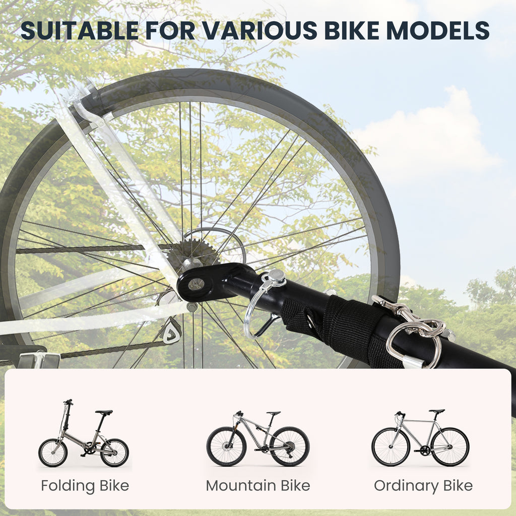 Bike Trailer, Foldable Bicycle Trailer with16 Inch Pneumatic Tire, Universal Coupler, Foldable Frame and Safe Reflectors Design, Large Load Capacity, Black