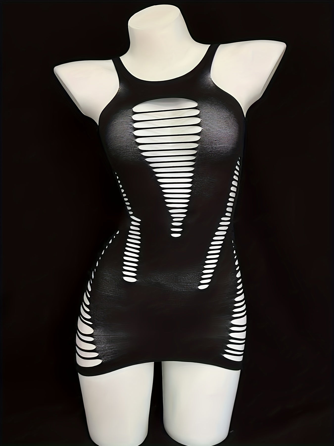 Hot Ripped Fisher Dress, Hollow Out Sleeveless Bodycon Dress, Women's Sexy Lingerie & Underwear