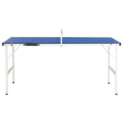 5-foot ping pong table with net, 152 x 76 x 66 cm, blue