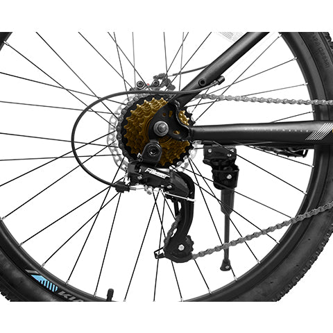 A26251 26-Inch Mountain Bike For Adults And Teenagers, High Carbon Steel Frame, Front And Rear Mechanical Disc Brakes, 21-Speed Gear System, 26x2.125 Tires