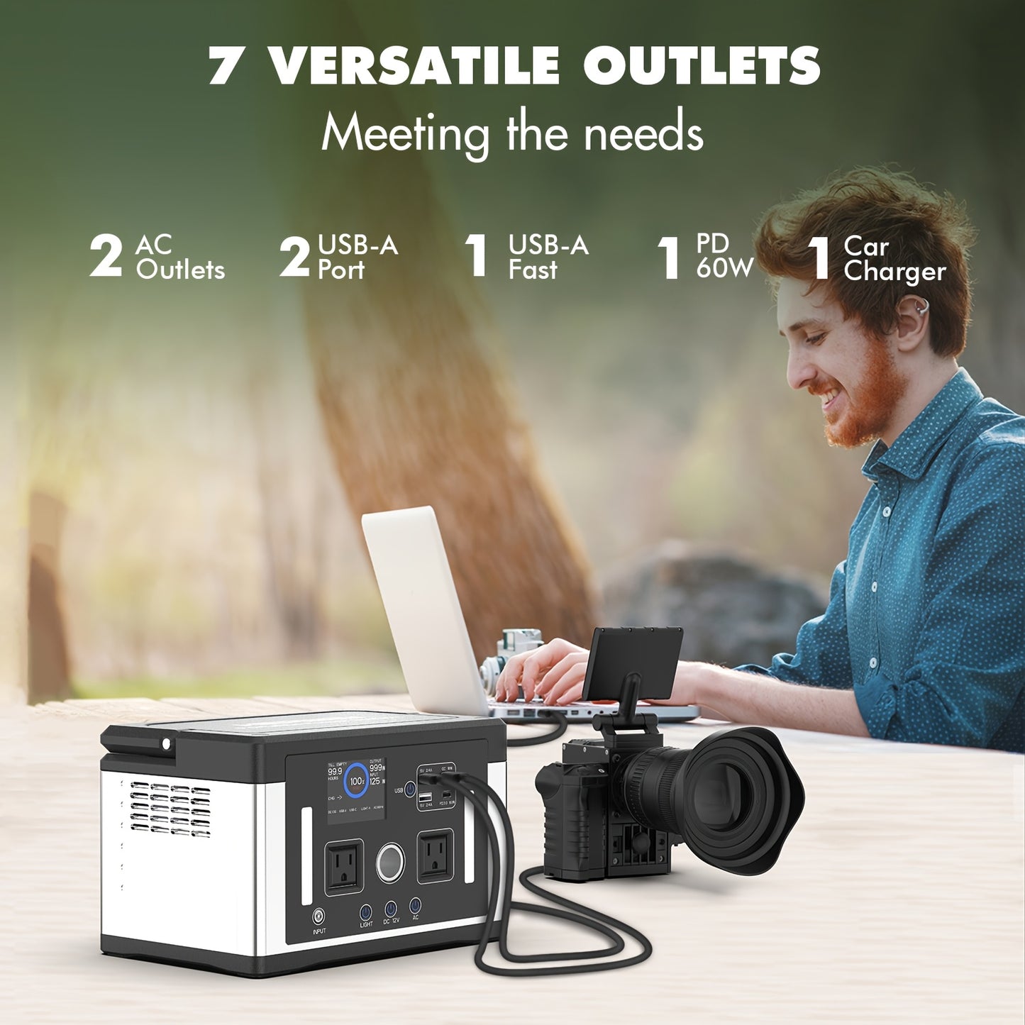 700W 577WH Solar Generator Watt Portable Power Station LiFePO4 Battery, With 120V AC Socket, Portable Generator, Used For Home Backup, Emergency, Outdoor