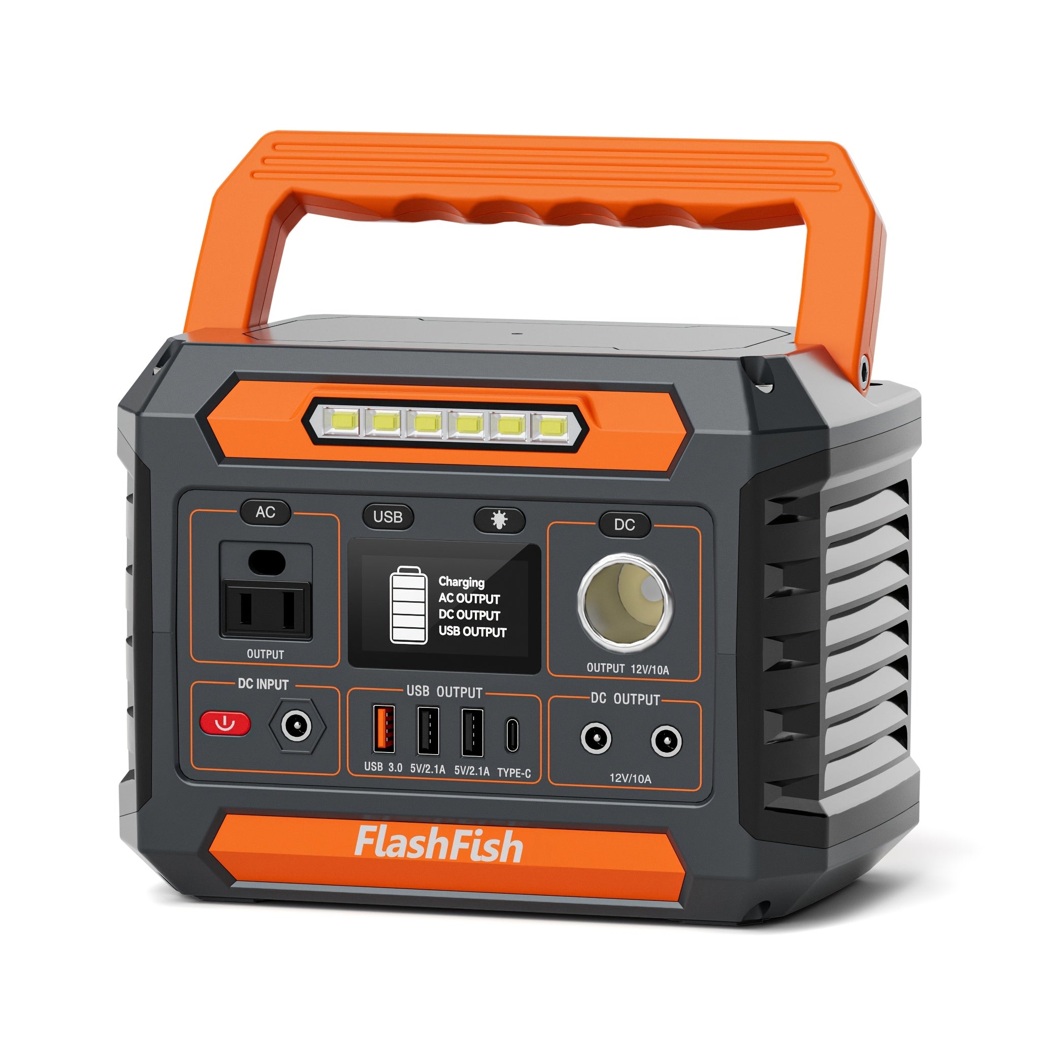 Flashfish P66A Portable Power Station 200W, Lightweight Li-ion Battery Pack with Multiple Adapters with AC/USB/DC Output, 144.3Wh Solar Generator for Camping, Home Emergency And Outdoor Travel