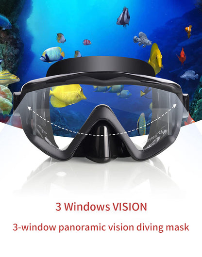Professional Snorkeling Scuba Diving Mask Diving Goggles Silicone Panoramic Dive Mask For Adult Swimming Goggles Snorkeling