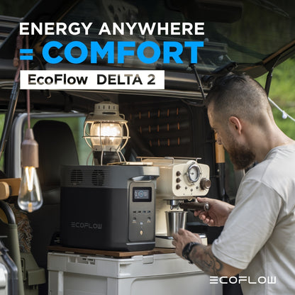 950Wh EF ECOFLOW Portable Power Station DELTA 2, LiFePO4 (LFP) Battery, Fast Charging, Solar Generator (Solar Panel Optional) For Home Backup Power, Camping & RVs