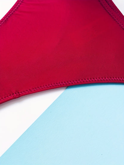 6pcs Rhinestone Letter Low Waist Stretchy Women's Sports Panties, Lingerie & Underwear