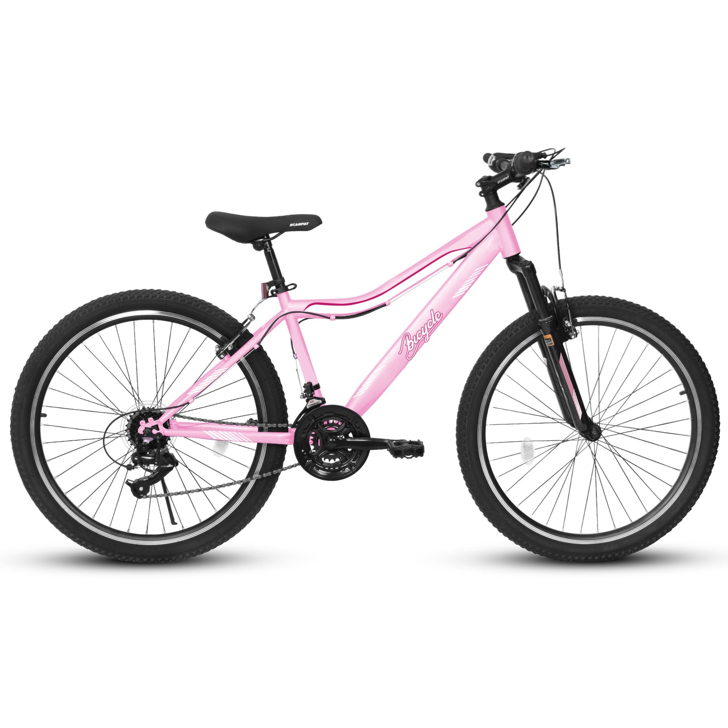 A24208D Mountain Bike 24 26 Inch, High-Density Carbon Steel Frame, 21 Speed, Front Suspension, Dual V-Brakes, Pre-Assembled For Men Women Teens