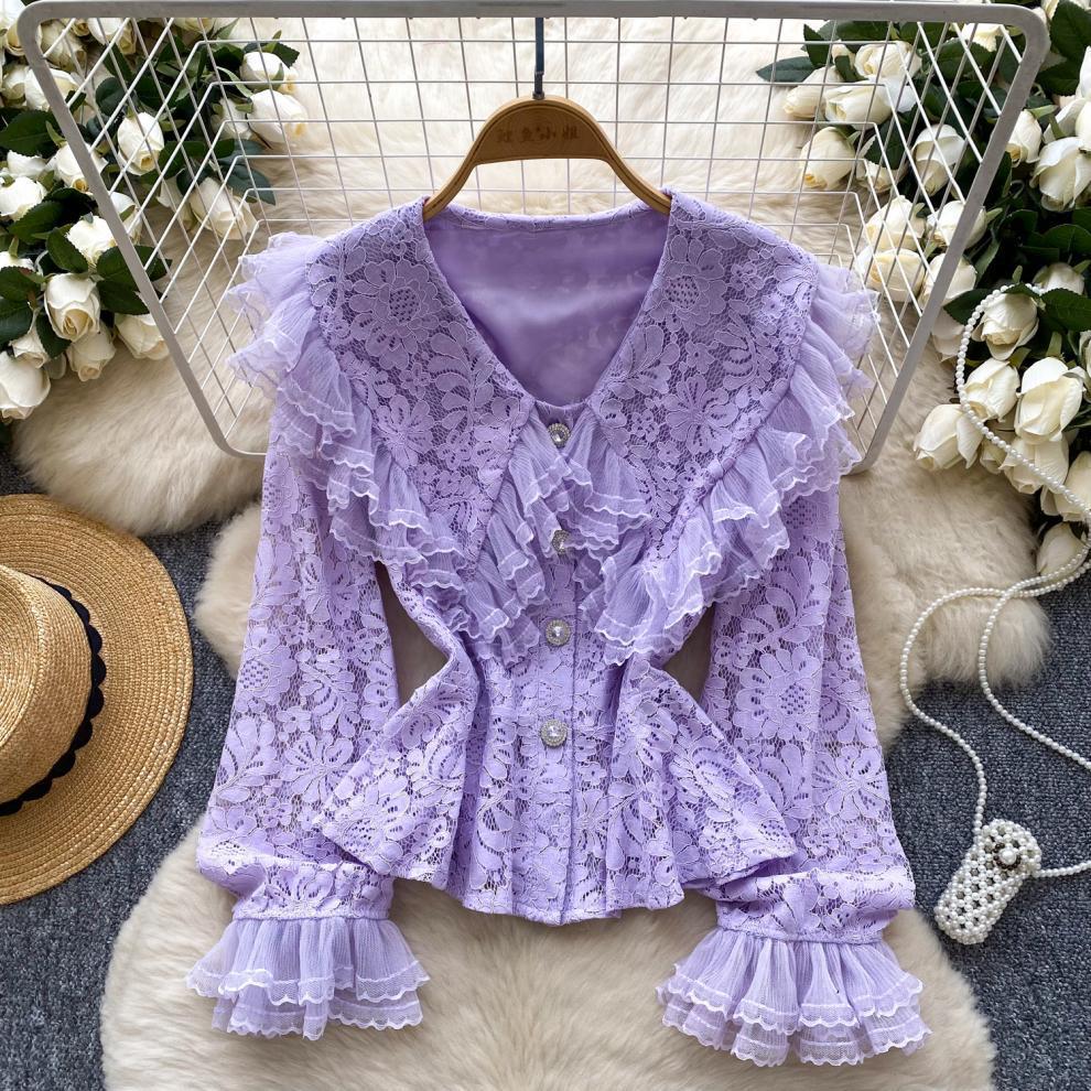 Versatile Single-Breasted Slimming Long-Sleeve Shirt