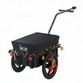 Bicycle Cargo Trailer with Removable Box and Waterproof Cover, Bike Wagon Trailer with Two 16in Wheels