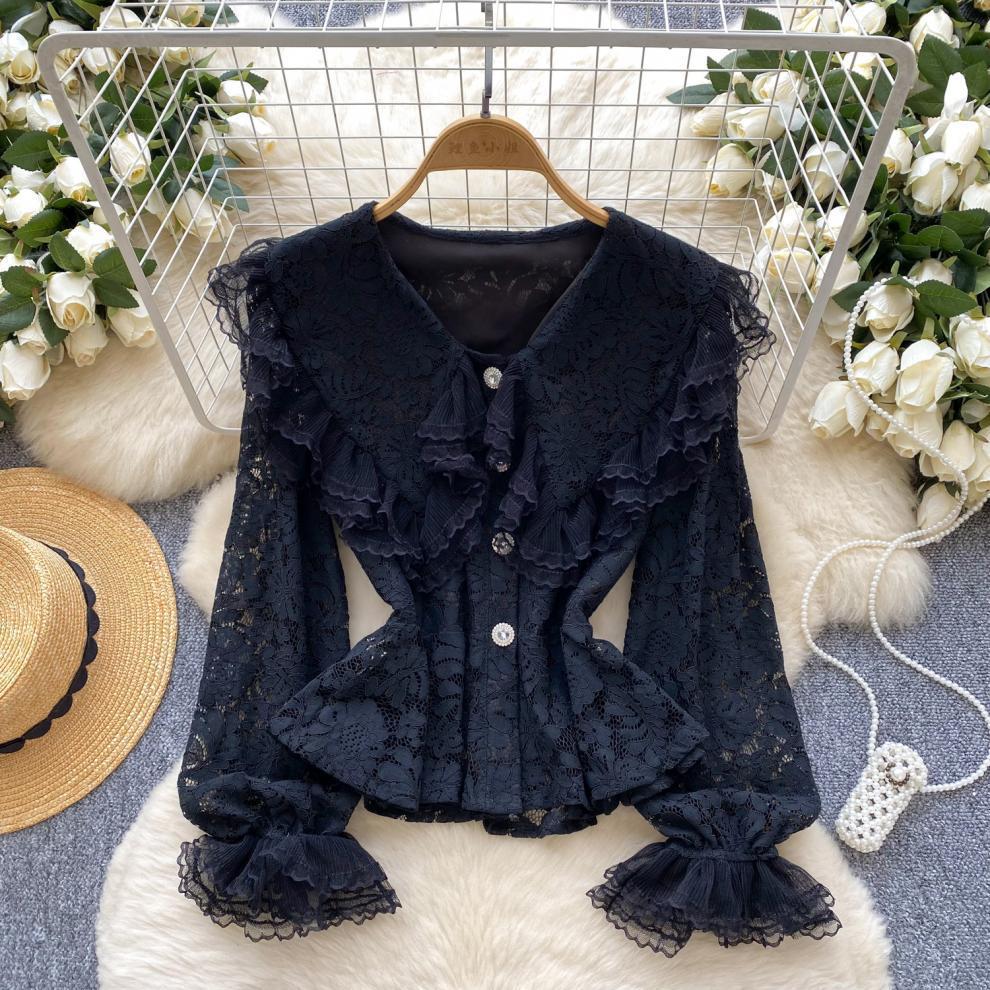 Versatile Single-Breasted Slimming Long-Sleeve Shirt