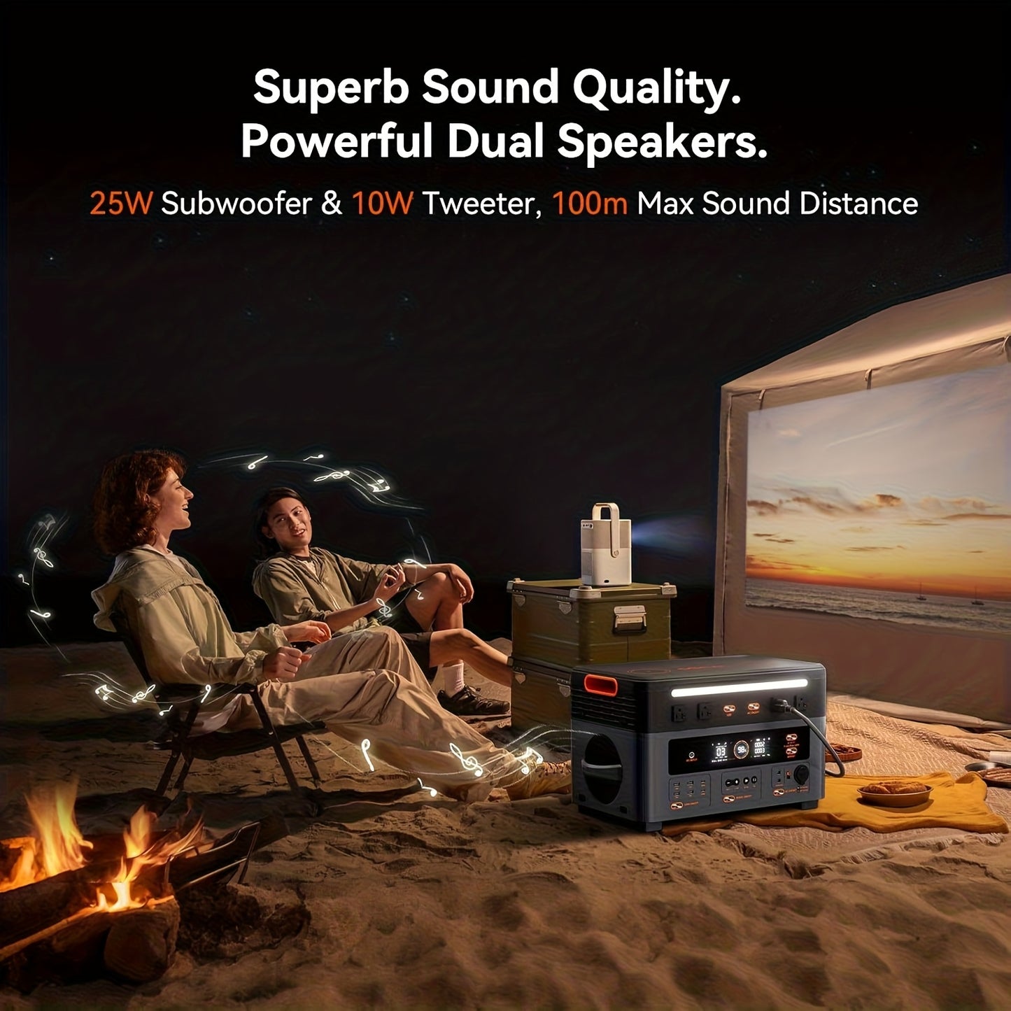 OSCAL 2400W Solar Generator PowerMax 2400 | 1872Wh Portable Power Station with 1.45H Full Charging, APP Control, Battery Backup for Home, Camping & RVs, 4800W Peak, LiFePO4 Battery, Metal & Plastic Construction