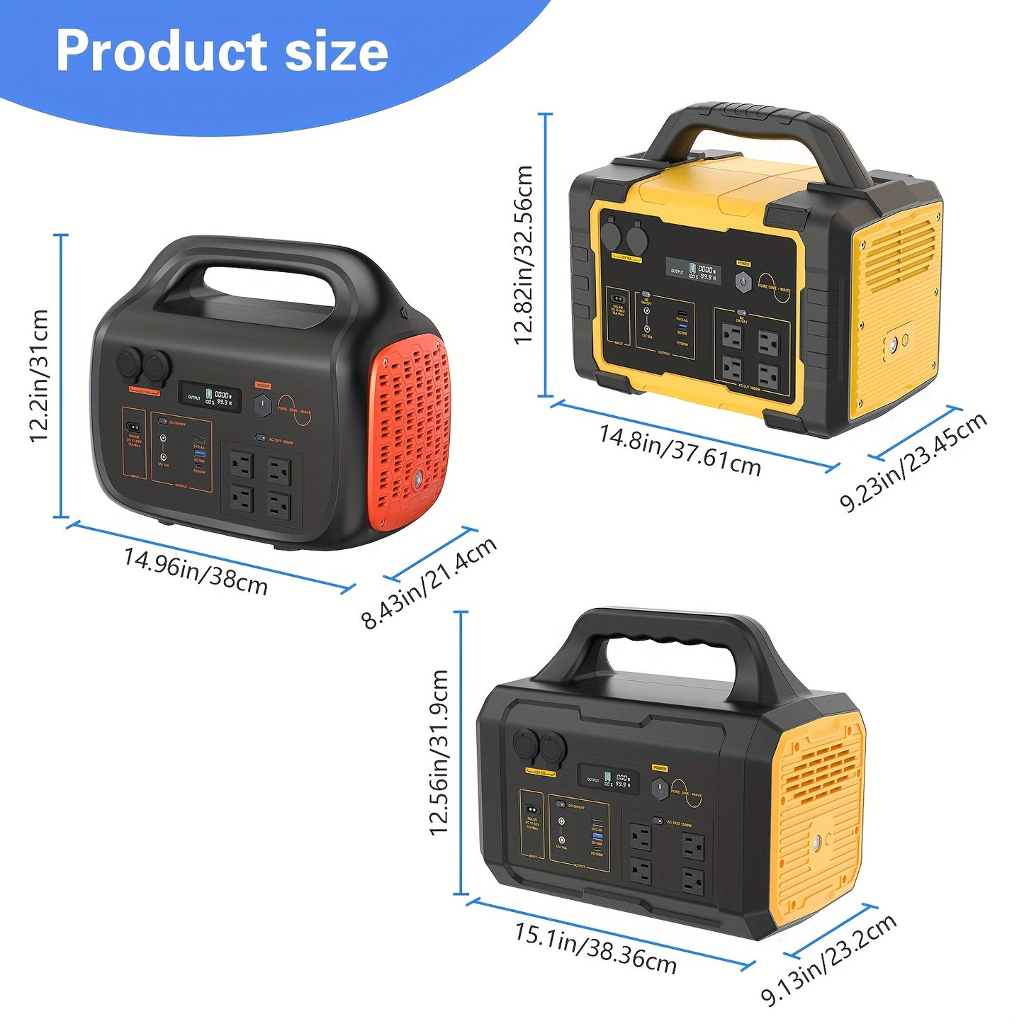 INNOVATIVE LIFE 1800W/1024Wh Portable Power Station With 200W Solar Panel, UPS Function, 1024Wh LiFePO4 Battery, UPS Function For Emergency, Power Bank For Camping Solar Generator, Pure Sine Wave, 1.2 Hour Fast Full Charge