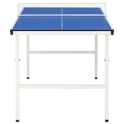 5-foot ping pong table with net, 152 x 76 x 66 cm, blue