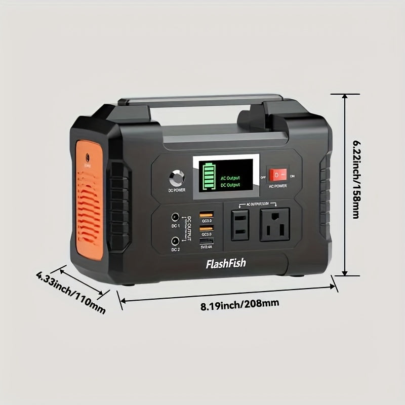 200W Portable Power Station 100W Foldable Solar Panel, 151Wh Digital Display Solar Generator, with BMS Smart Battery | High-density Lithium Battery | Sine AC Power, Home Backup | Outdoor Travel Essential Set