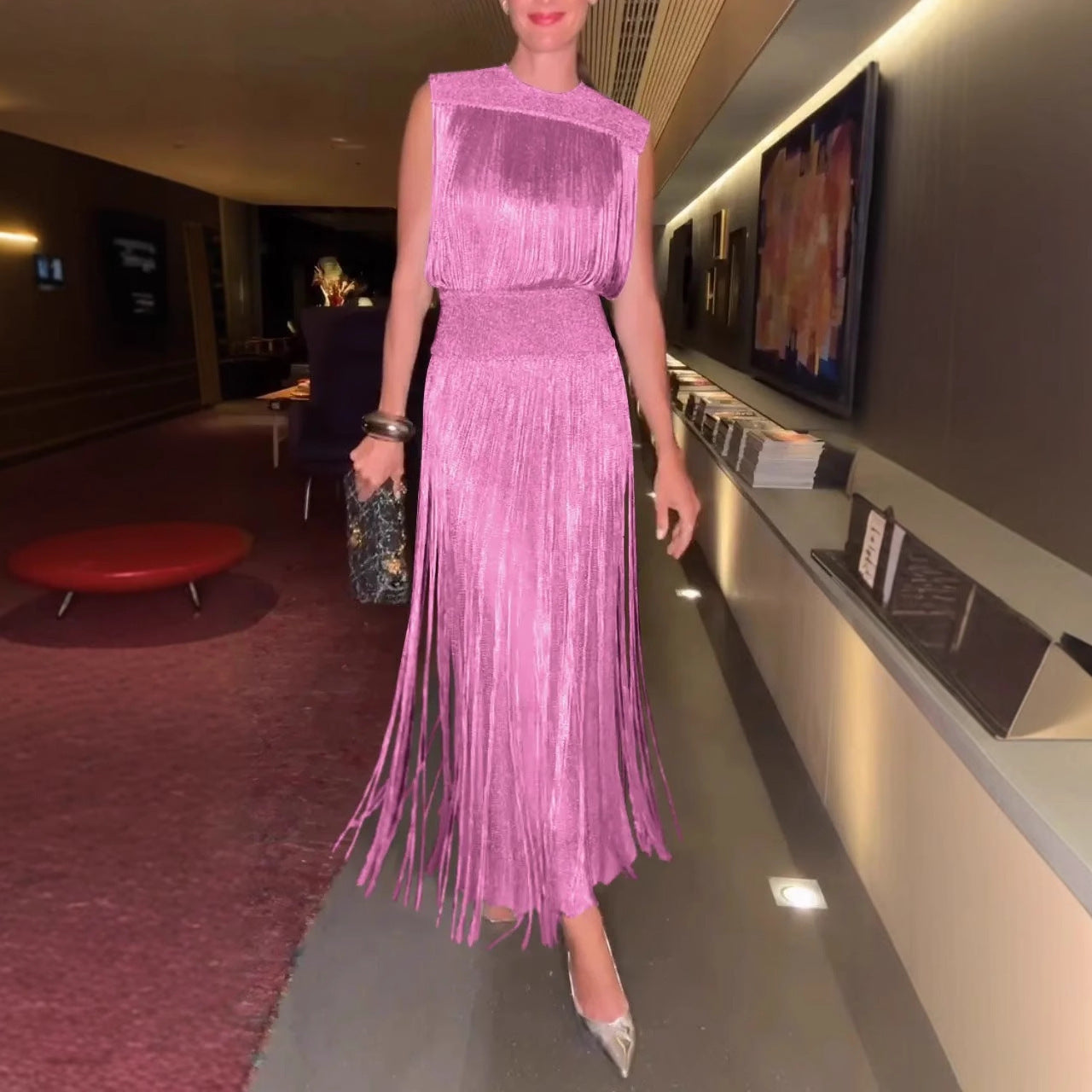 Tassel Dress Party Sleeveless Dress