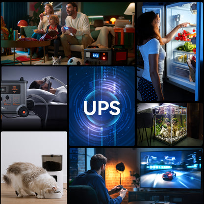 [PowerMax 6000, Solar Generator] OSCAL PowerMax 6000 Series Portable Power Station - 6000W(Surge 7200W) 3600Wh LiFeP04 Solar Generator with 400W Solar Panel, 1.4H Full Charge, 5ms UPS, DC/AC Bi-Directional Inverter for Home U