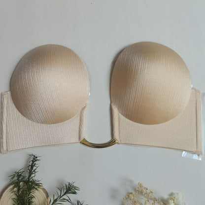 [Seamless Push Up Bra] Strapless & Seamless Push Up Scoop Bra - Invisible Stick-On Lift Bra, Women's Lingerie & Underwear Accessories