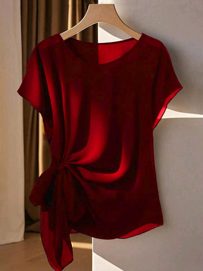 Summer New Lightweight Womens Crew-Neck T-Shirt