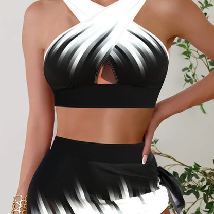 European And American Bikini Summer Conservative Split Swimsuit