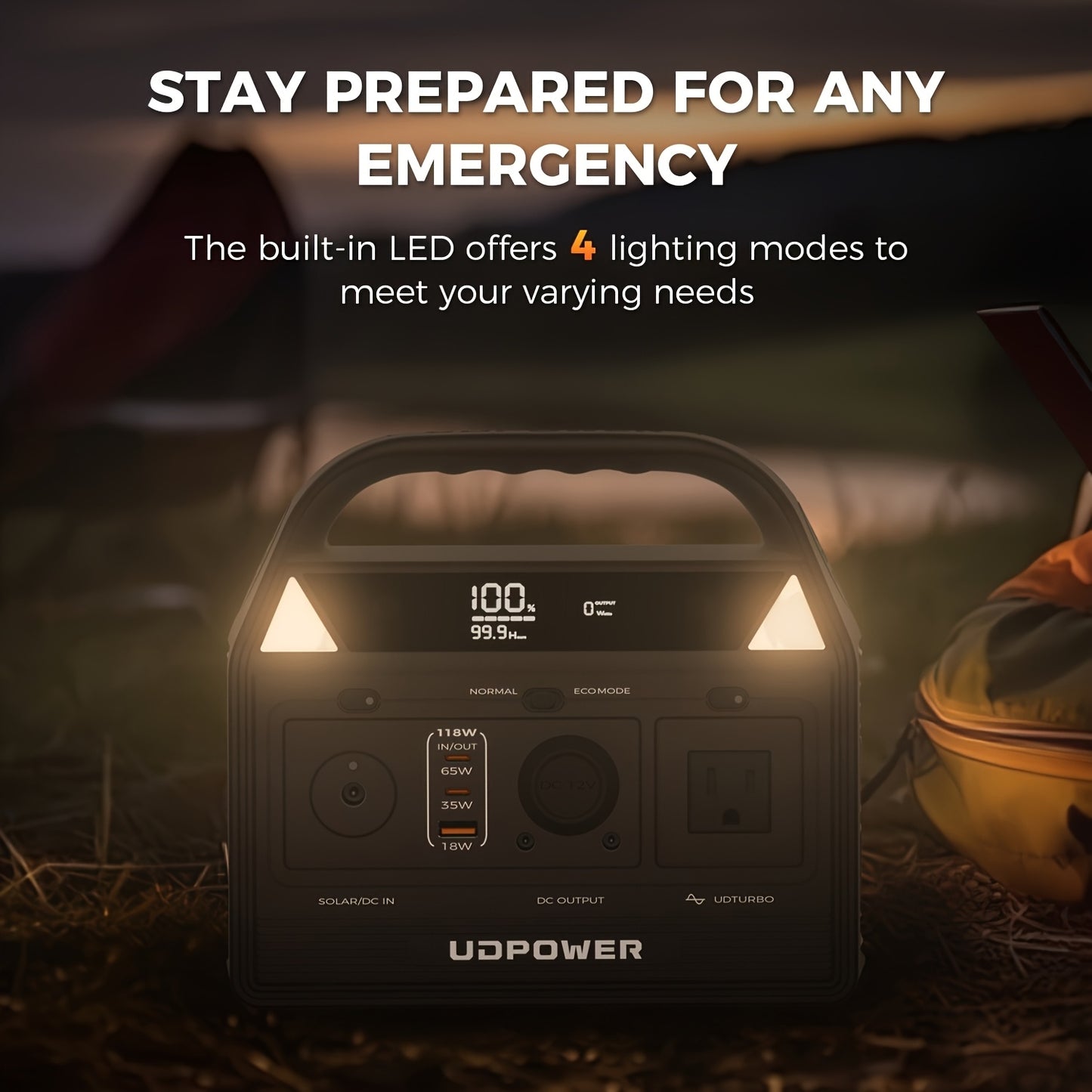 192Wh 200W Portable Power Station Solar Generator (40W Solar Panel Optional), High Capacity LiFePO4 (LFP) Battery Power Bank, with 2x 110V AC Outlets, DC USB-C Ports, LED Light, Powek Bank for Outdoor Camping Hiking Road Trip