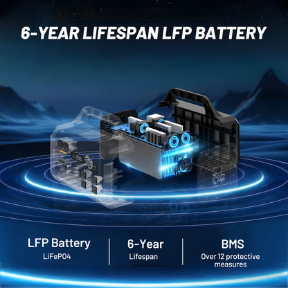 Portable Power Station 1800W with 200W Solar Panel, Solar Generator Backup Battery Power Bank with UPS Function, 1.2 Hour Fast Full Charge, 1024Wh LiFePO4 Battery for Outdoor Camping RV Trip Home Emergency Use