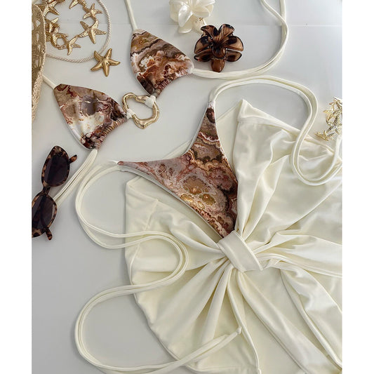 Three-Piece Bikini Floral Separated Women's Swimsuit