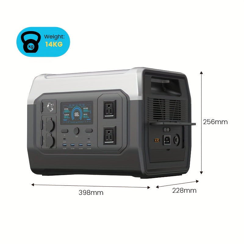 1600W 1024Wh Solar Generator, 100W/200W Portable Foldable Solar Panel Charger, LiFePO4 Battery UPS, Supports Series/parallel Connection (comes with Ten Adapters), Widely Used In Solar Home Systems, Suitable for Blizzard Home