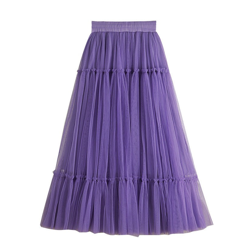 Tulle A Line Midi Long Skirts