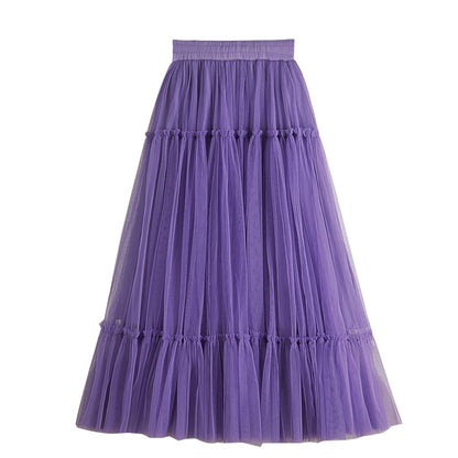 Tulle A Line Midi Long Skirts