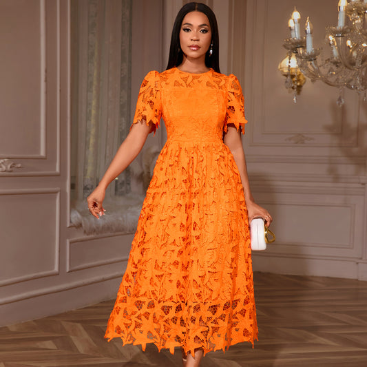 High-end Style Crew-neck Dress