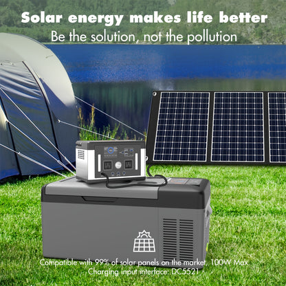 700W 577WH Solar Generator Watt Portable Power Station LiFePO4 Battery, With 120V AC Socket, Portable Generator, Used For Home Backup, Emergency, Outdoor