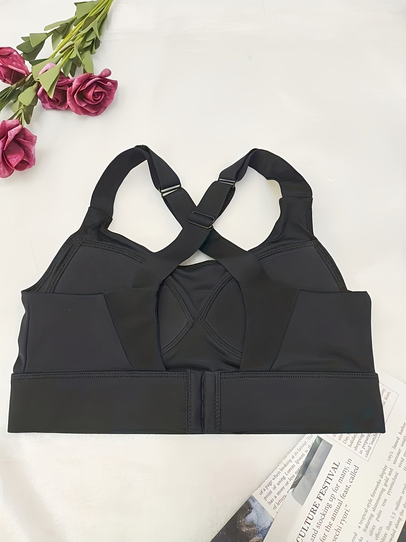 Seamless Wireless Sports Bra, Comfy & Breathable Running Workout Bra, Women's Lingerie & Underwear