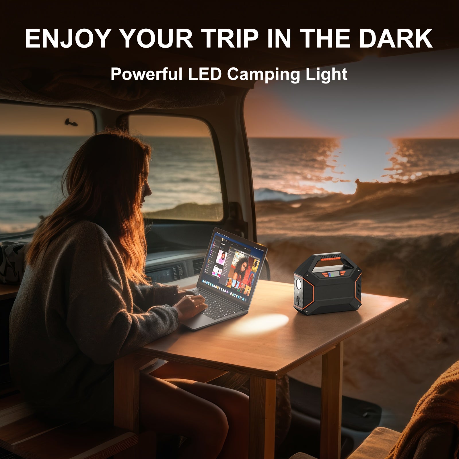 155Wh Portable Power Station with 30W Solar Panel, Lithium Battery Solar Generator with AC Outlet (2x110V), USB 3.0 QC Fast Charging, Digital Display & Overload Protection - Solar-Powered Portable Charger for Camping, Travel,