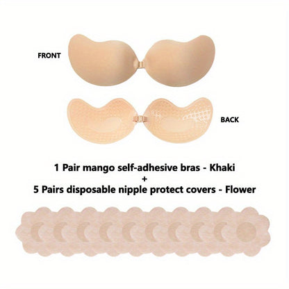 Invisible Stick-On Lift Bra, Comfort Strapless & Seamless Push Up Anti-convex Bra, Women's Lingerie & Underwear Accessories