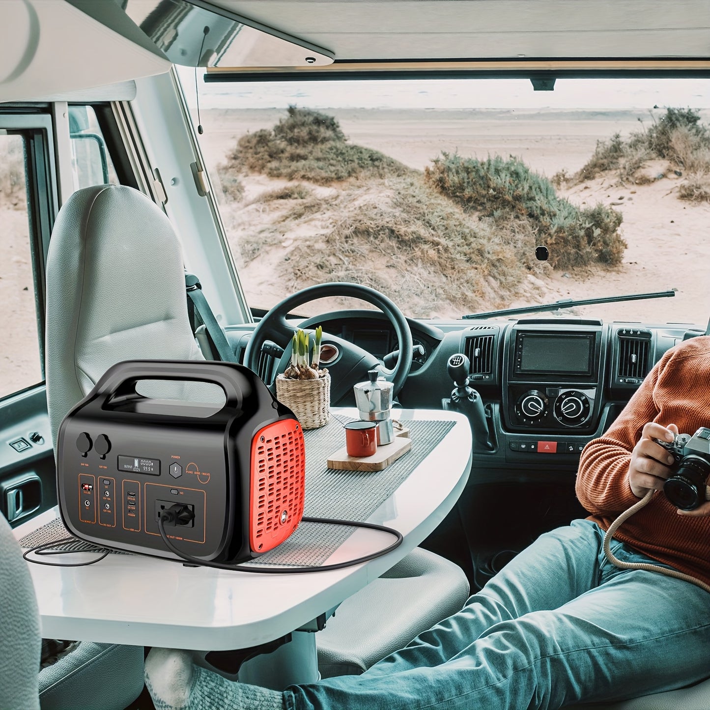 1000W (Peak 2000W)/1075Wh Portable Power Station with Foldable Solar Panel (200W), 1075Wh LiFePO4 (LFP) Battery, Fast Charging, Solar Generator Suitable for Family Emergency Outdoor Hunting Camping RV Trip